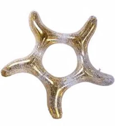 Icon Beauty Swim Ring Starfish Ημιδιαφανές Φουσκωτό Σωσίβιο σε Σχήμα Αστερία  με Χρυσό Γκλίτερ 1τμχ (Limited Edition)